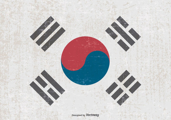 Grunge Flag of South Korea - Kostenloses vector #374353